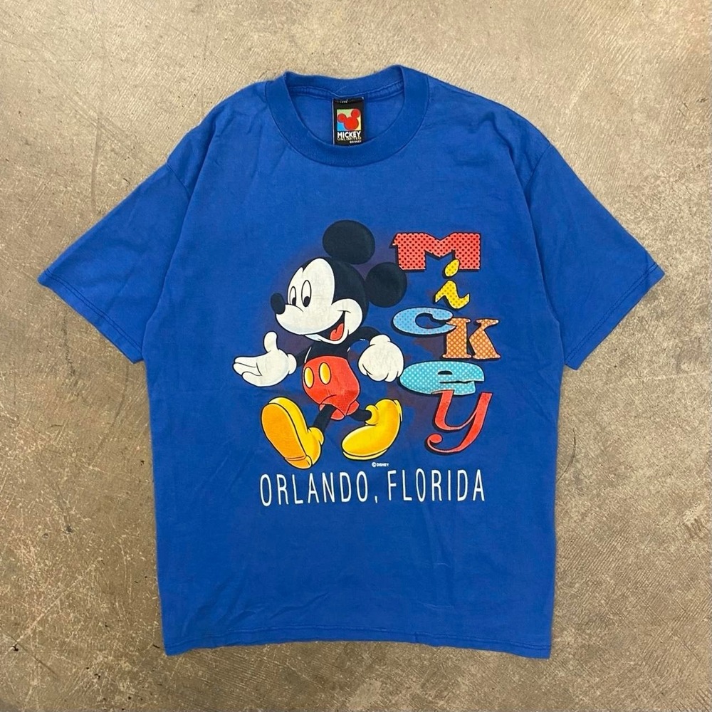 Vintage Disney Mickey Mouse Disneyland Orlando Florida 90s T-Shirt Medium